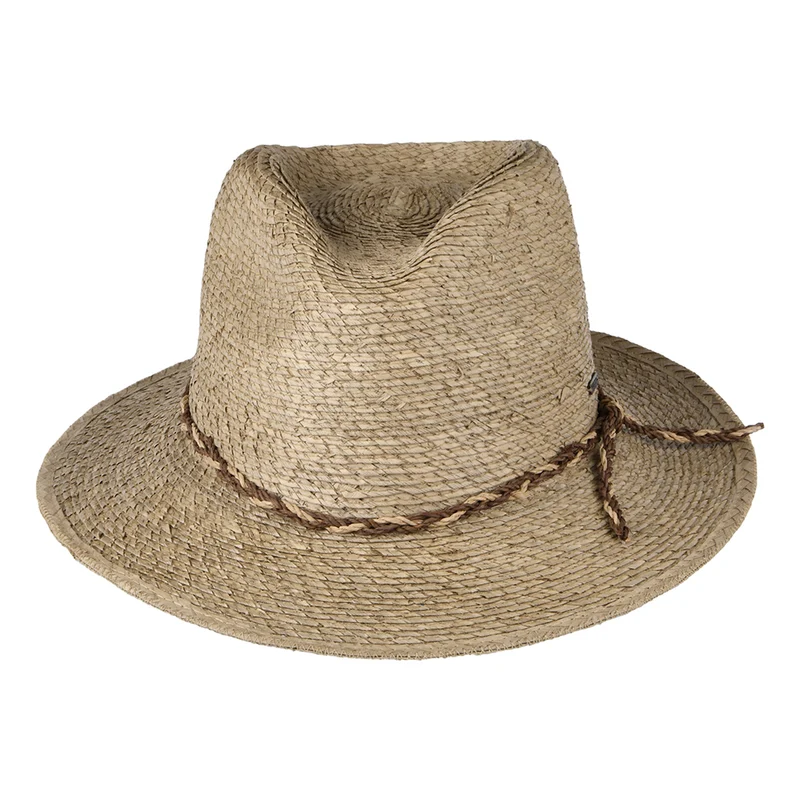 Chapeau Fedora en Paille Messer Western sable BRIXTON