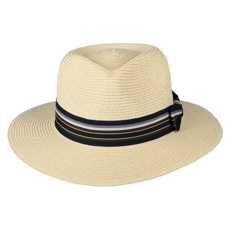 Chapeau Fedora Pliable avec Bandeau à Rayures Trent naturel DENTON