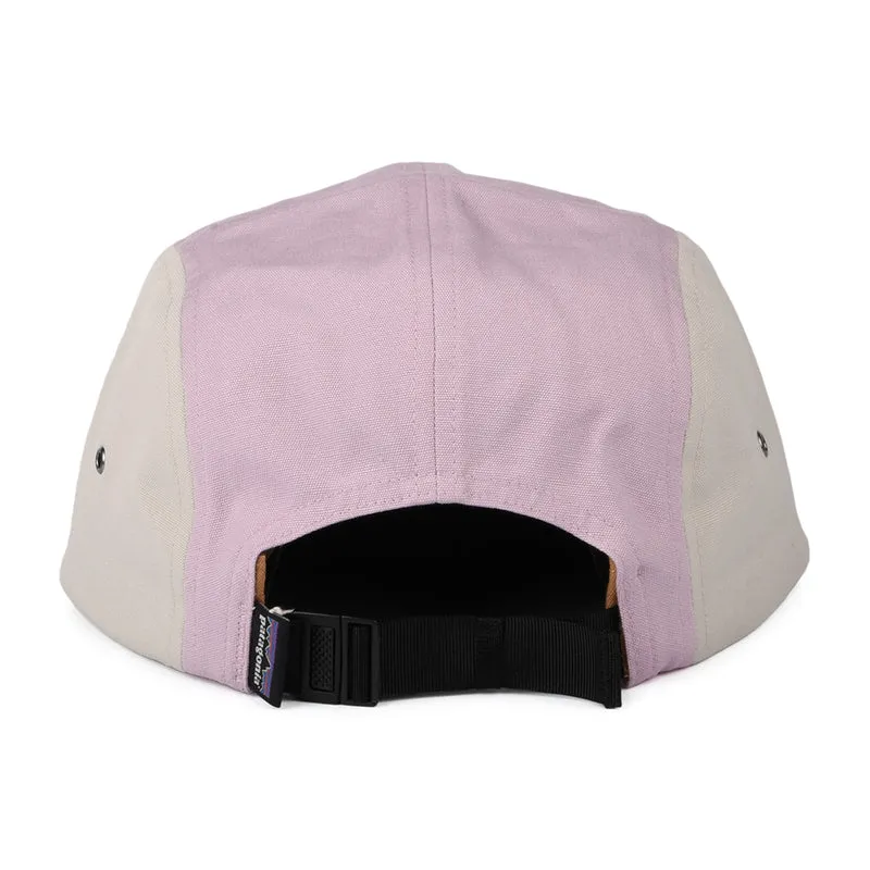 Casquette 5 Panel en Coton Bio Spirited Sun Graphic Maclure moutarde-mauve-beige sable PATAGONIA