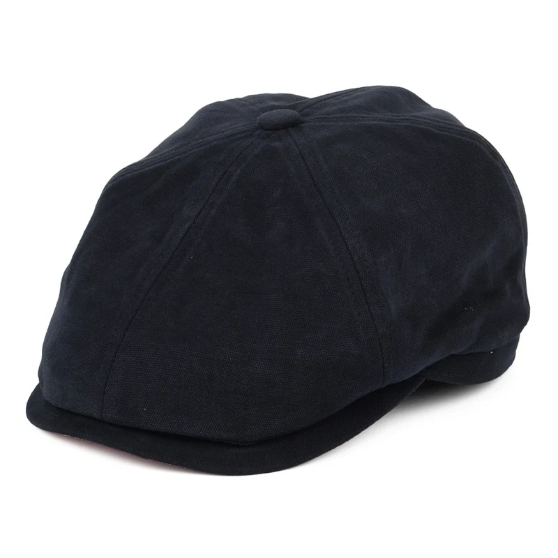 Casquette Gavroche en Toile de Coton Hudson bleu marine-saumon FAILSWORTH