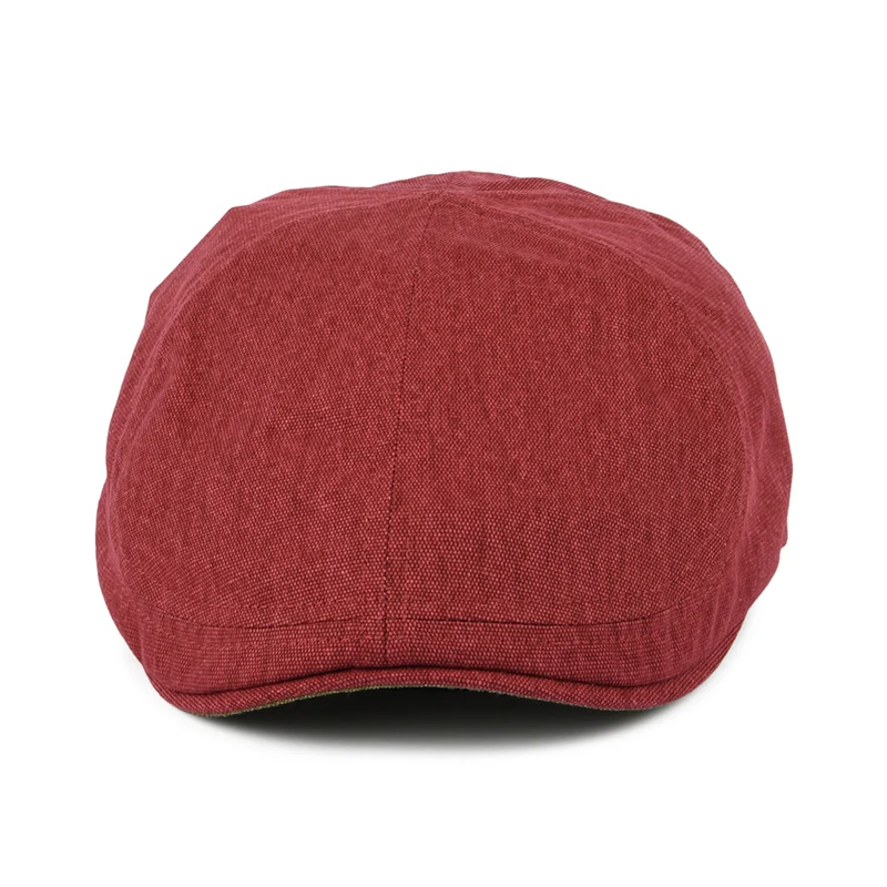 Casquette Plate Bec-de-Canard en Coton Porto rouge-vert FAILSWORTH