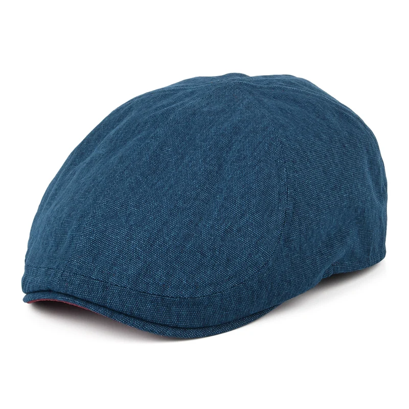 Casquette Plate Bec-de-Canard en Coton Porto bleu sarcelle-rouge FAILSWORTH