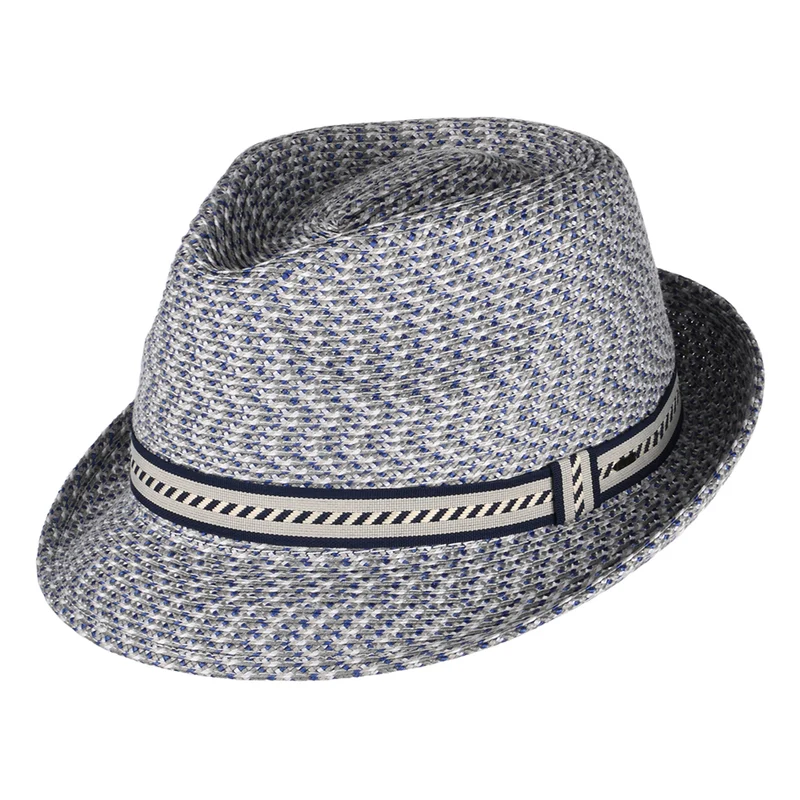 Chapeau Trilby Mannes bleu marine-crème BAILEY