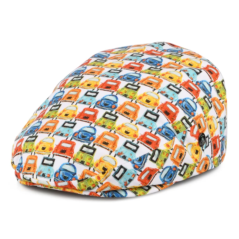 Casquette Plate en Coton Voitures Anciennes multicolore CITY SPORT