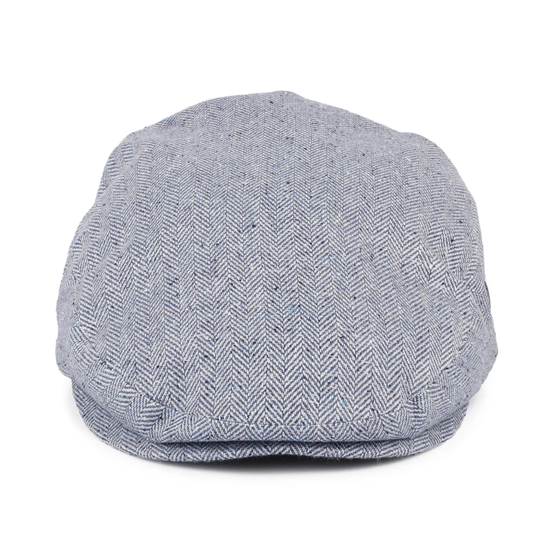 Casquette Plate Été en Pure Soie à Chevrons bleu CITY SPORT