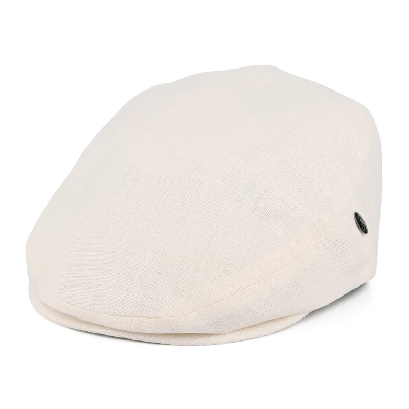 Casquette Plate en Lin crème CITY SPORT