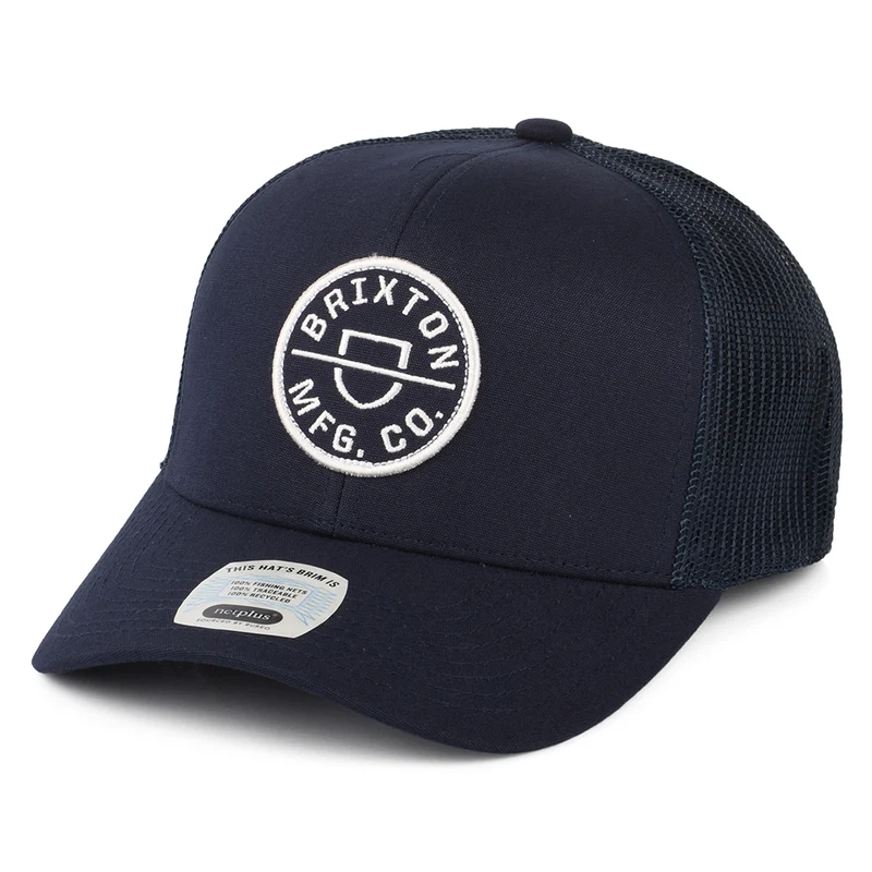 Casquette Trucker Crest NetPlus MP bleu marine délavé BRIXTON