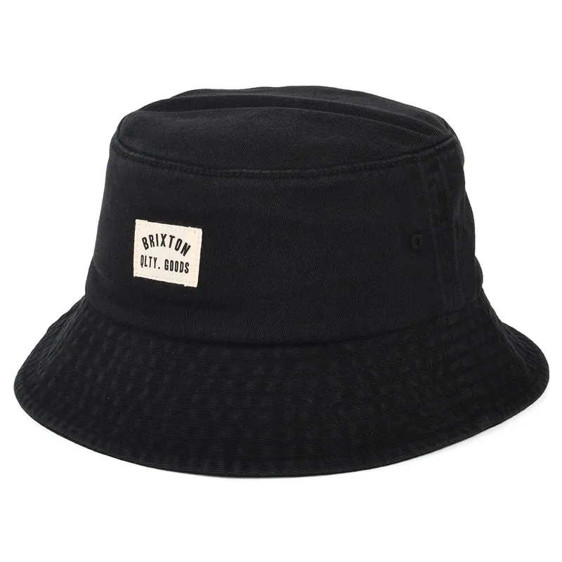 Chapeau Bob Délavé Pliable Woodburn noir BRIXTON