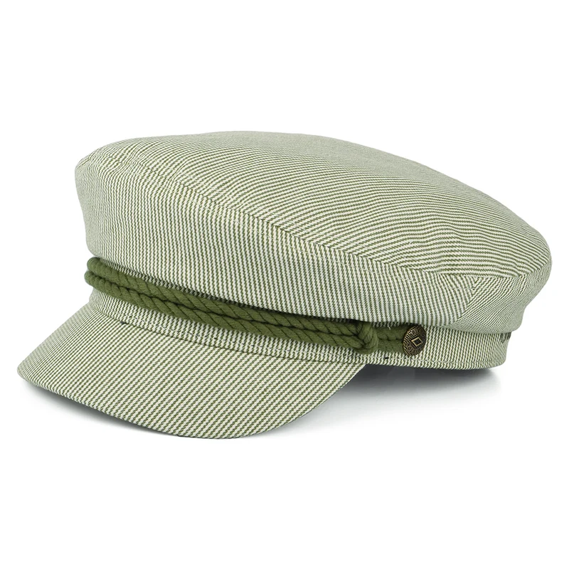 Casquette de Marin à Rayures olive-crème BRIXTON