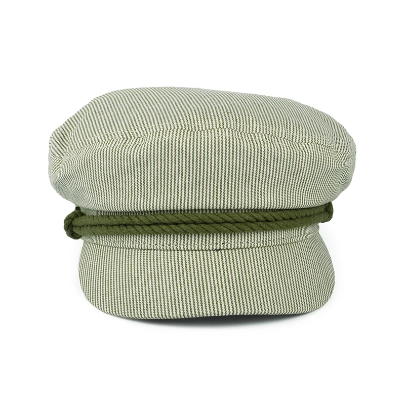 Casquette de Marin à Rayures olive-crème BRIXTON