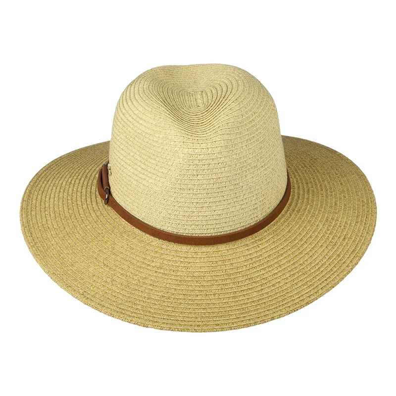 Chapeau Fedora Safari en Papier Tressé Sapo naturel-marron CAPPELLI