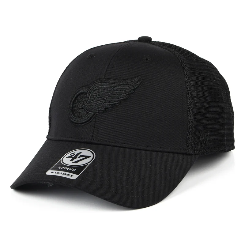 Casquette Trucker NHL Branson MVP Detroit Red Wings noir sur noir 47 BRAND
