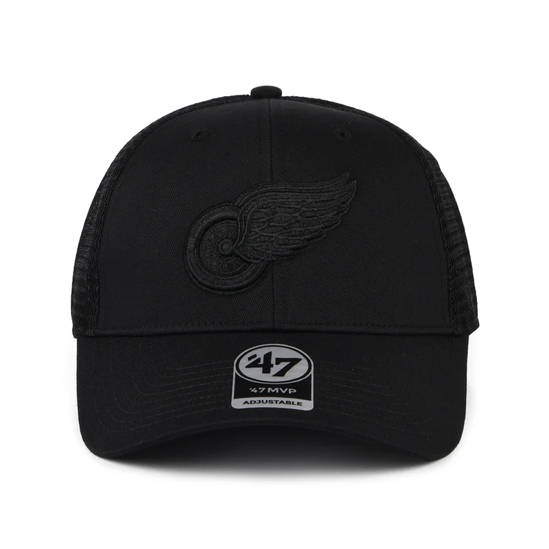 Casquette Trucker NHL Branson MVP Detroit Red Wings noir sur noir 47 BRAND