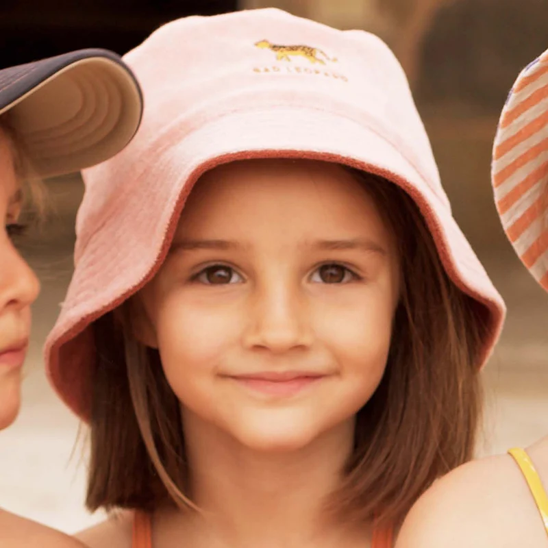 Chapeau Bob Enfant en Tissu Éponge Tolom rose BARTS