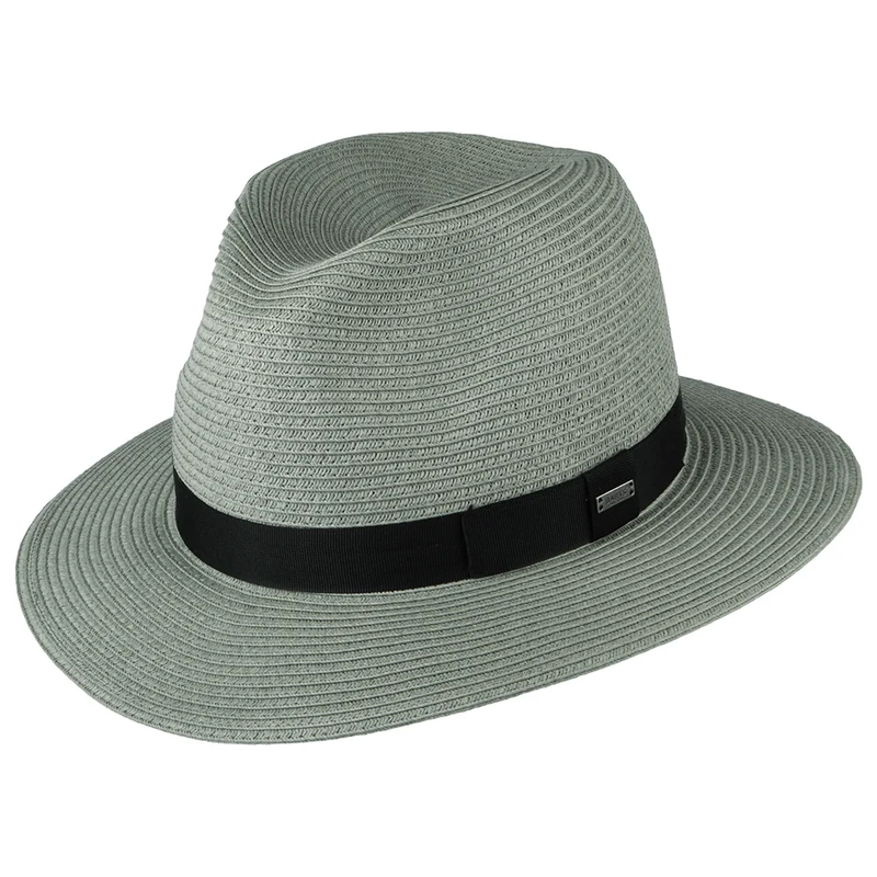 Chapeau Fedora en Paille Toyo Aveloz sauge BARTS