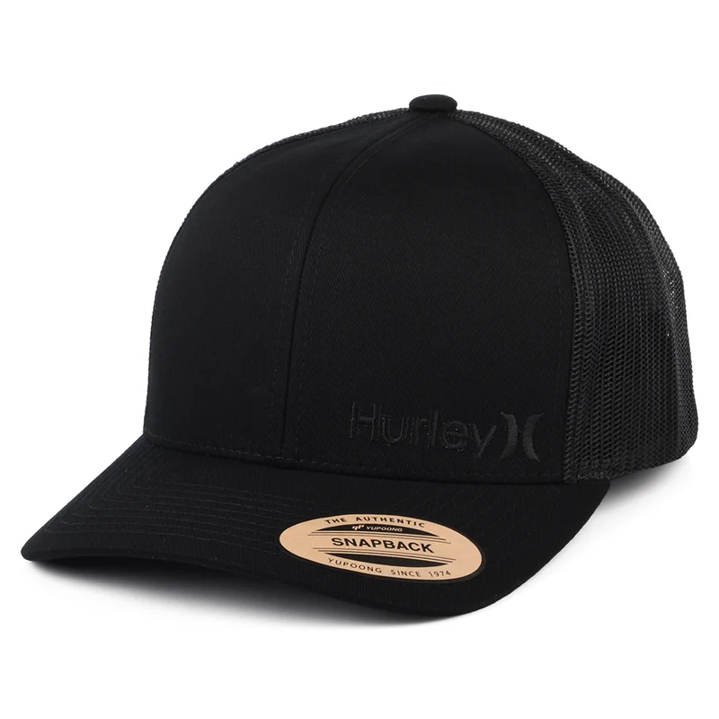 Casquette Trucker Corp Staple noir sur noir HURLEY