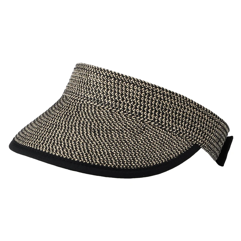 Visière Été Pliable en Paille Toyo naturel-noir SEEBERGER
