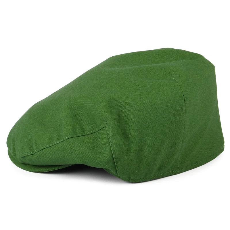 Casquette Plate Balmoral en Coton et Lin vert CHRISTYS