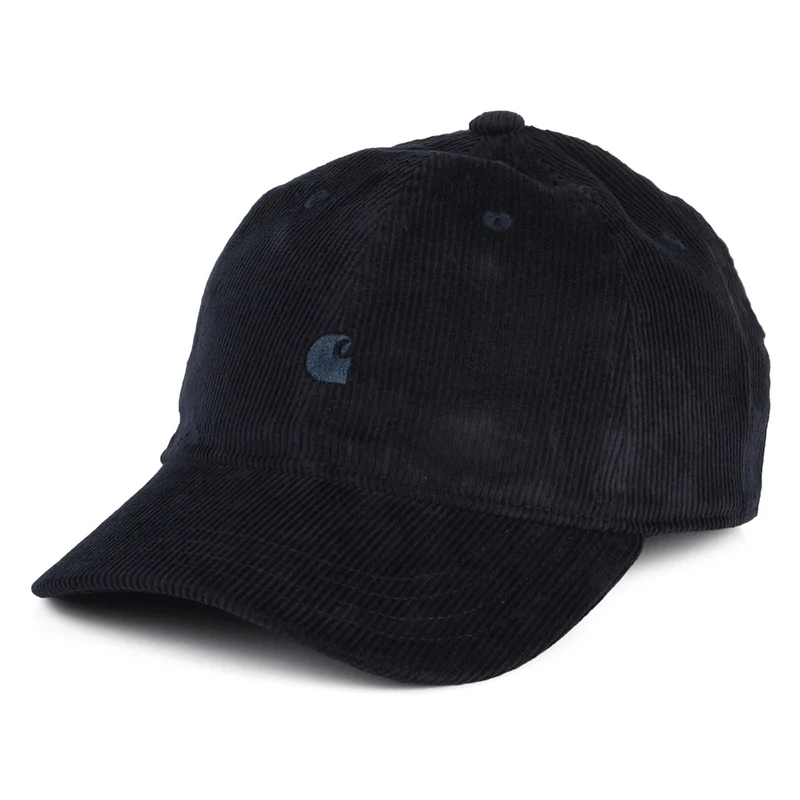 Casquette en Velours Côtelé Ton Sur Ton Harlem bleu marine foncé CARHARTT WIP