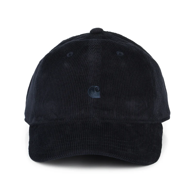 Casquette en Velours Côtelé Ton Sur Ton Harlem bleu marine foncé CARHARTT WIP