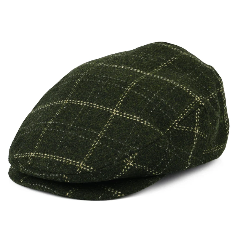 Casquette Plate Légère à Carreaux Hooligan mousse-beige BRIXTON