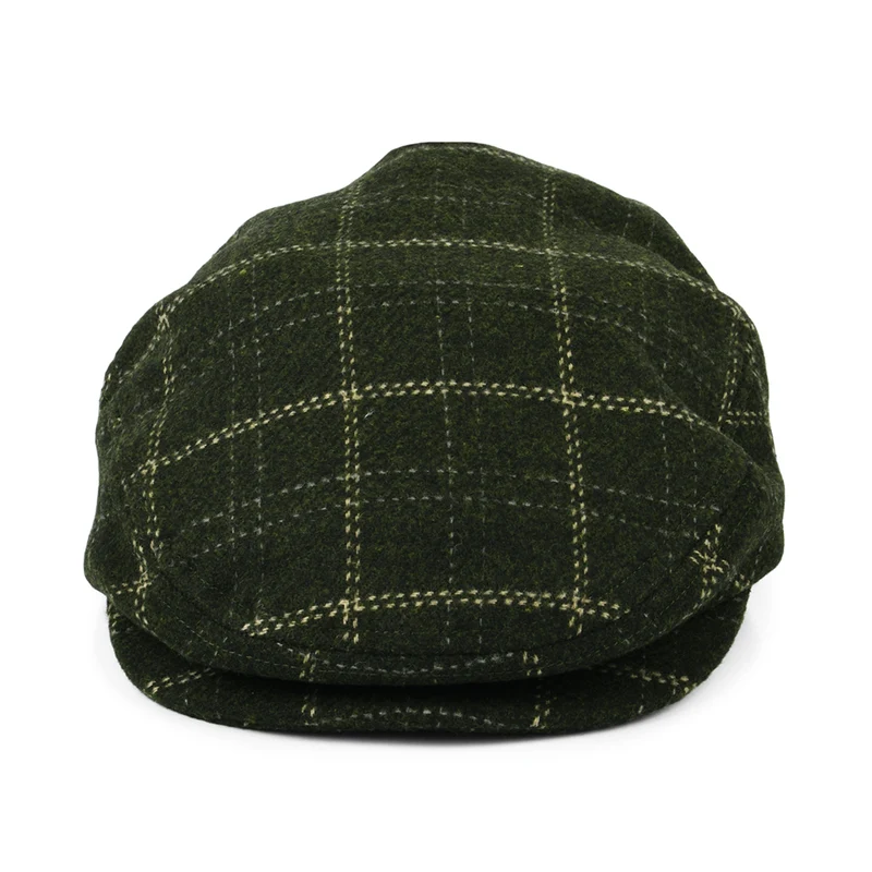 Casquette Plate Légère à Carreaux Hooligan mousse-beige BRIXTON