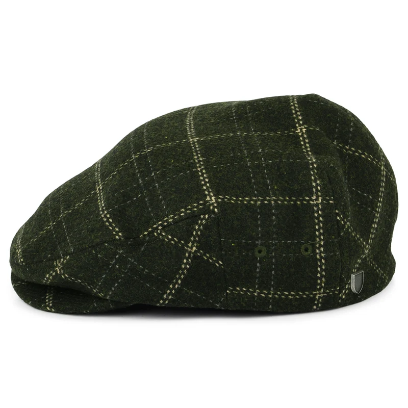 Casquette Plate Légère à Carreaux Hooligan mousse-beige BRIXTON