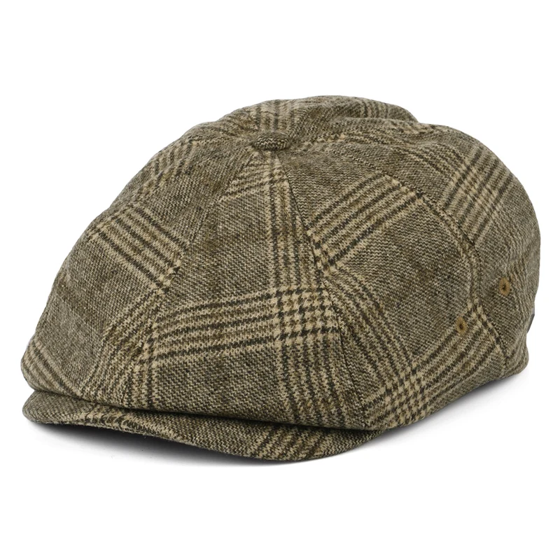 Casquette Gavroche Légère à Carreaux Brood sable-avoine BRIXTON