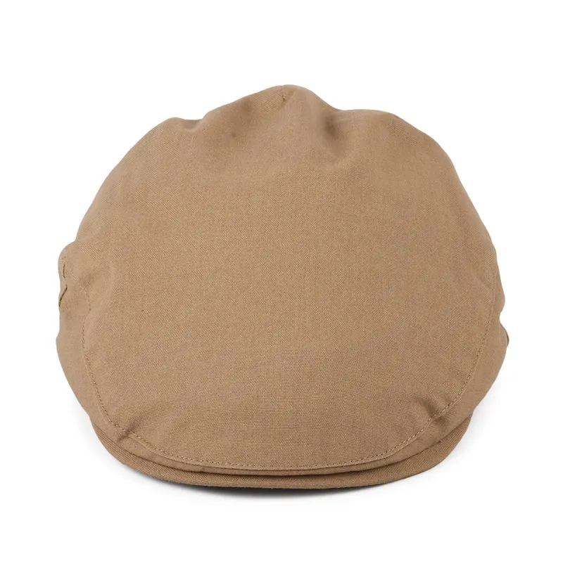 Casquette Plate en Coton et Lin Balmoral camel CHRISTYS