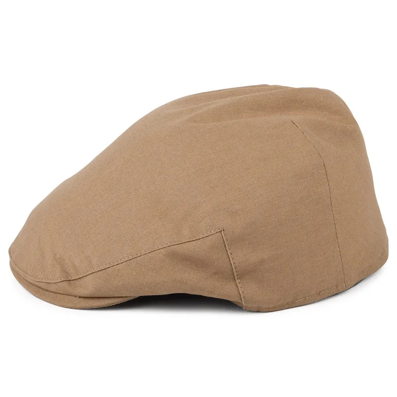 Casquette Plate en Coton et Lin Balmoral camel CHRISTYS