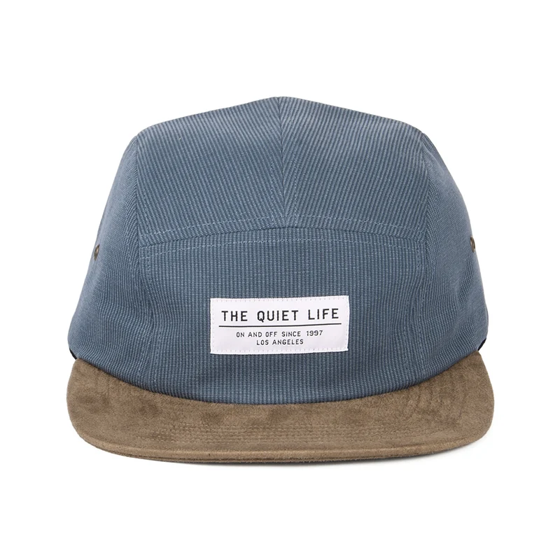 Casquette 5 Panel Cord Combo bleu-beige sable THE QUIET LIFE