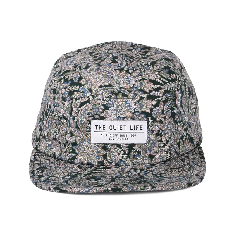 Casquette 5 Panel Paisley vert foncé-multi THE QUIET LIFE
