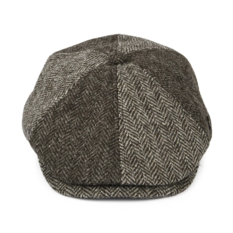 Casquette Gavroche en Laine Britannique Hexham marron clair-marron foncé FAILSWORTH