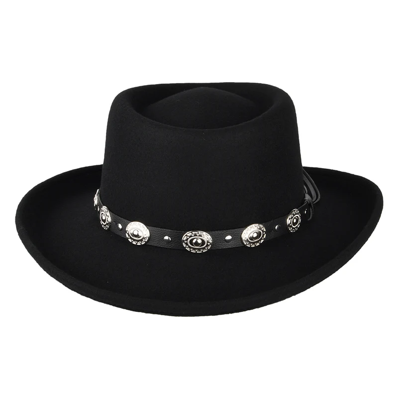 Chapeau Gambler en Laine Feutrée Crossfire noir JAXON & JAMES