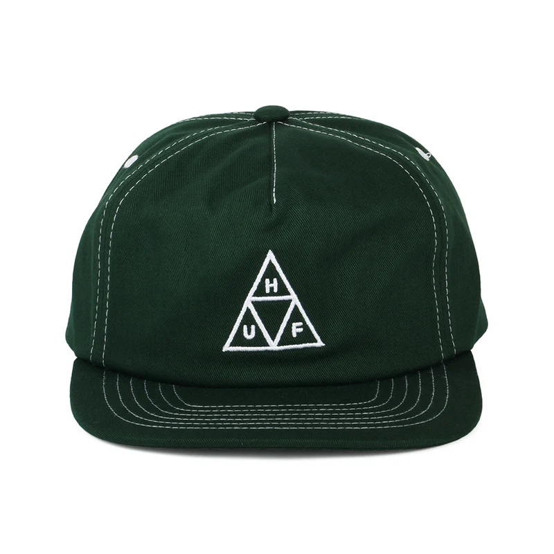 Casquette Snapback Non Structurée Triple Triangle vert sapin-blanc HUF