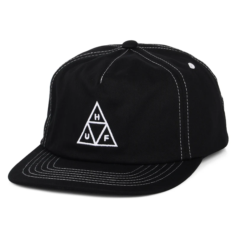 Casquette Snapback Non Structurée Triple Triangle noir-blanc HUF