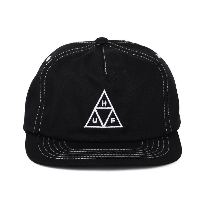 Casquette Snapback Non Structurée Triple Triangle noir-blanc HUF