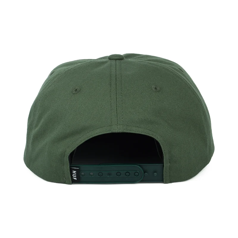 Casquette Snapback Non Structurée Box Logo vert foncé HUF