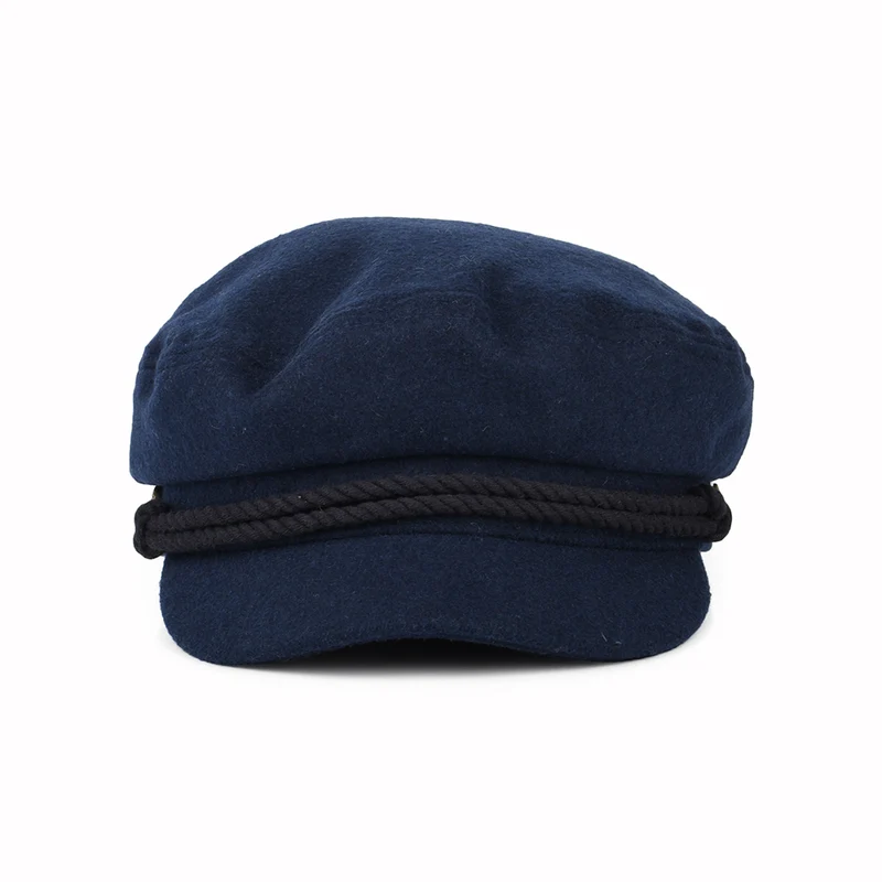 Casquette de Marin en Laine Mélangée bleu marine délavé BRIXTON