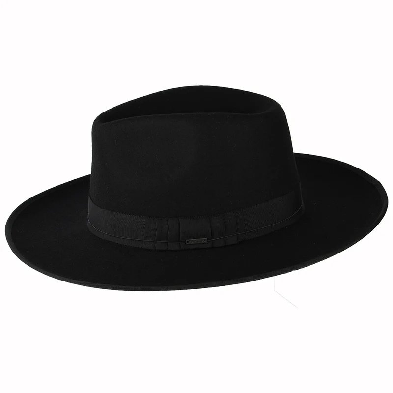 Chapeau Fedora en Laine Feutrée Reno noir BRIXTON
