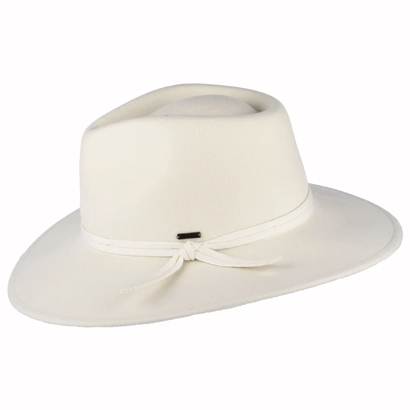 Chapeau Fedora en Laine Feutrée Pliable Joanna blanc cassé BRIXTON