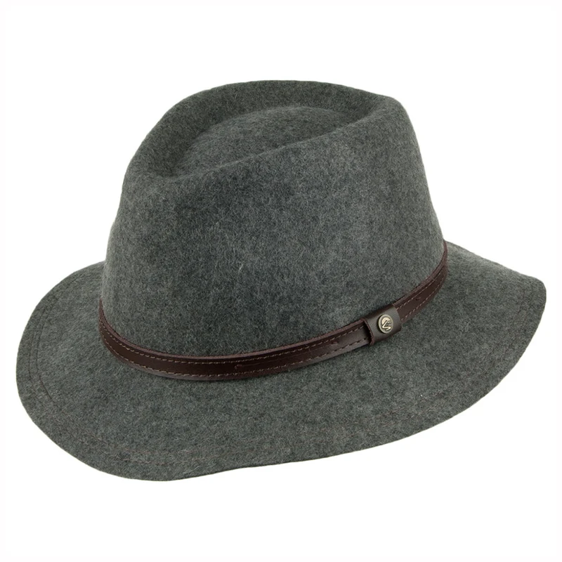 Chapeau Fedora en Laine Feutrée Hydrofuge Tessa gris SUNDAY AFTERNOONS