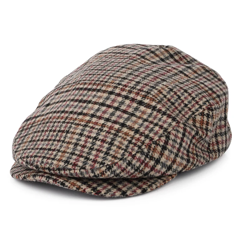 Casquette Plate Pied-de-Poule Hooligan sable-noir-violet BRIXTON