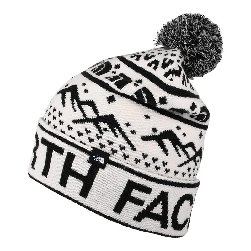 Bonnet à Pompon Ski Tuke blanc cassé-noir THE NORTH FACE