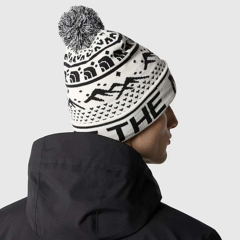 Bonnet à Pompon Ski Tuke blanc cassé-noir THE NORTH FACE