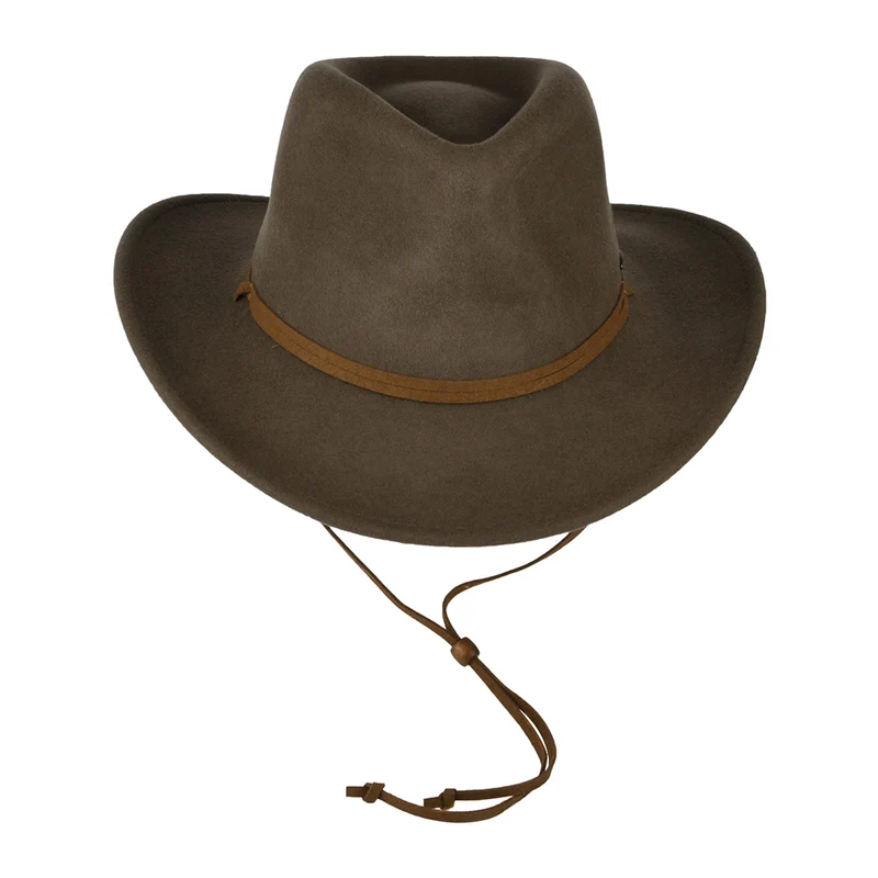 Chapeau Australien Déformable en Laine Feutrée Hydrofuge Avec Protège-Oreilles khaki SCALA