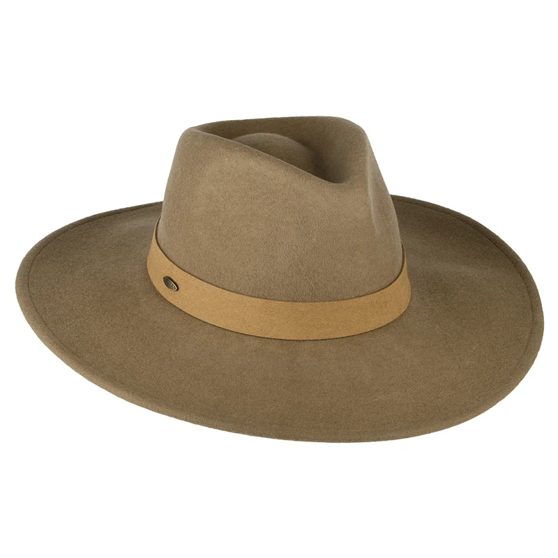 Chapeau Fedora Safari en Laine Feutrée Inaki camel SCALA