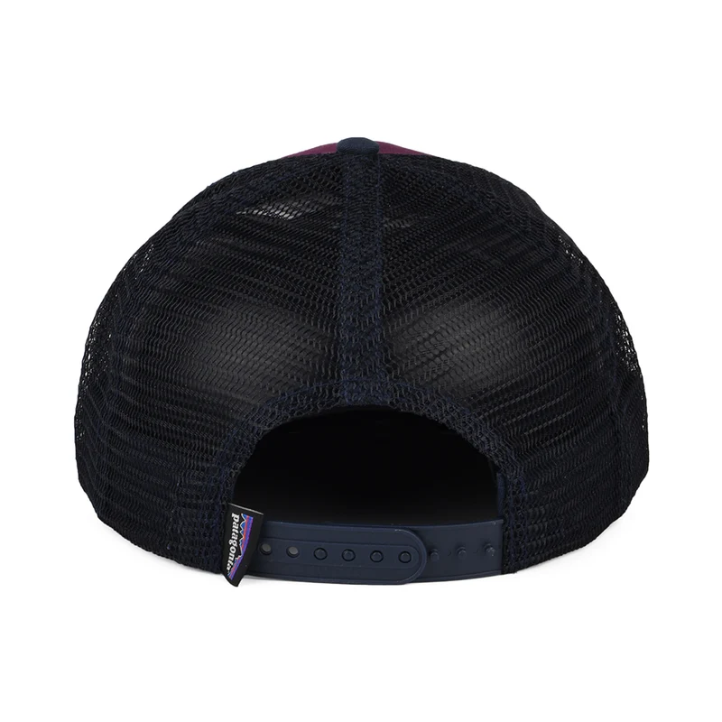 Casquette Trucker en Coton Bio P-6 Logo prune-bleu marine PATAGONIA