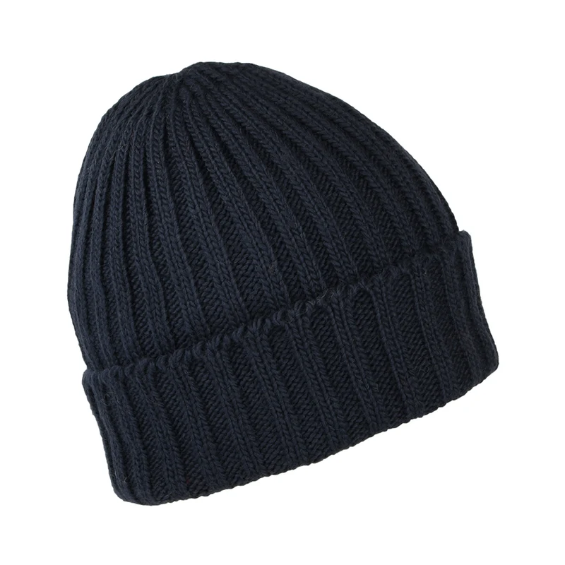 Bonnet Côtelé à Revers bleu marine KUSAN