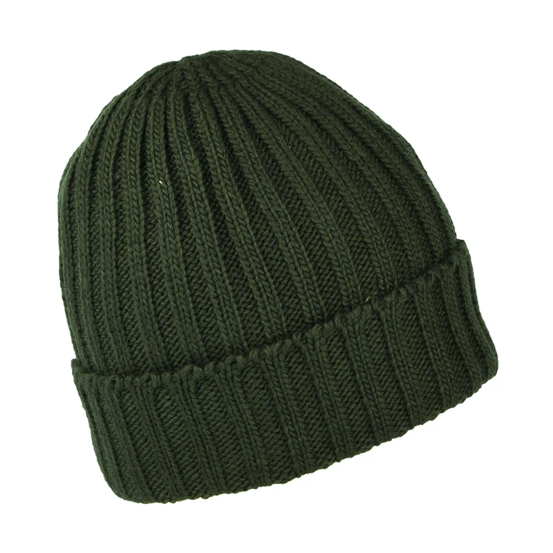 Bonnet Côtelé à Revers khaki KUSAN